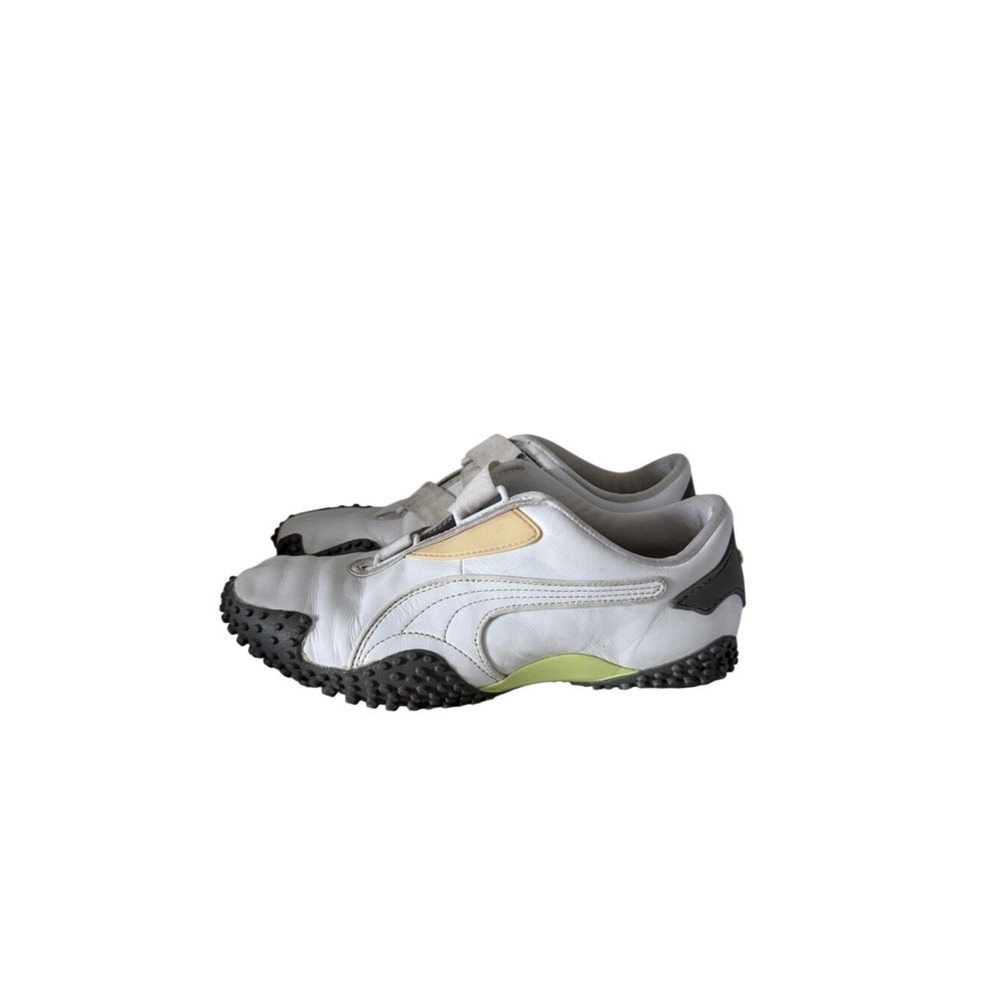 Puma Mostro Leather Sneakers White Gray Y2K Hook Loop Shoes Womens 7.5 - Picture 4 of 8